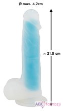 Dildo realistyczne giętkie 17cm. kolor niebieski