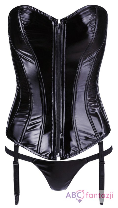 Gorset vinyl czarny S Gorset vinyl czarny S
