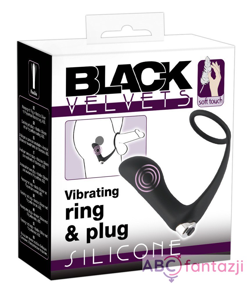 Black Velvets Pierścień i korek z wibracjami