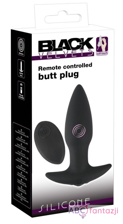 Korek analny z wibracjami 12,9 cm Black Velvet Korek analny z wibracjami 12,9 cm Black Velvet
