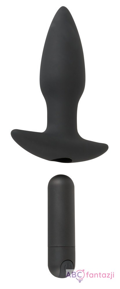 Korek analny z wibracjami 12,9 cm Black Velvet Korek analny z wibracjami 12,9 cm Black Velvet