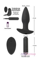 Korek analny z wibracjami 12,9 cm Black Velvet