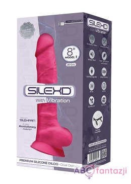Wibrator Silexd z przyssawką różowy 20cm