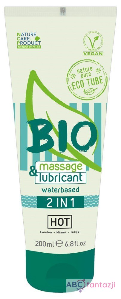 Olejek do masażu i lubrykant BIO 2 w 1 200ml Hot Olejek do masażu i lubrykant BIO 2 w 1 200ml Hot