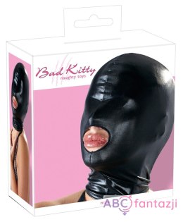 Maska czarna z otworem na usta Bad Kitty