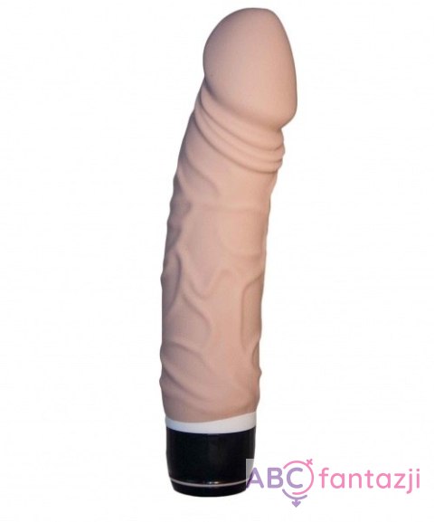 Silikonowy wibrator dł. 19cm cielisty Silikonowy wibrator dł. 19cm cielisty