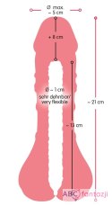 Przedłużka i masturbator nakładka 2w1 naturalny wygląd długość 21 cm