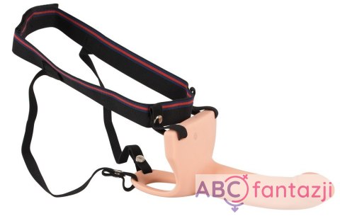 Strap-on z wibracjami 19cm dodatkowe 6cm Strap-on z wibracjami 19cm dodatkowe 6cm