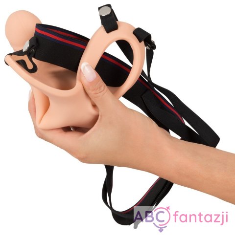 Strap-on z wibracjami 19cm dodatkowe 6cm Strap-on z wibracjami 19cm dodatkowe 6cm
