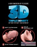 Dildo Triple Density 3D z przyssawką 17,8 cm King Cock Plus