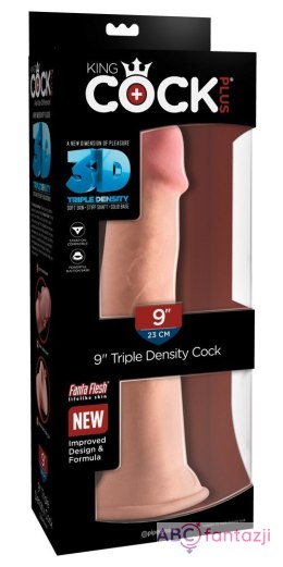Dildo Triple Density 3D z przyssawką 26,7 cm King Cock Plus