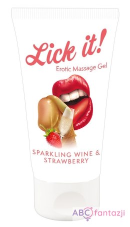 Żel do masażu Musujące wino i truskawka 50ml Lick-it Lick-it