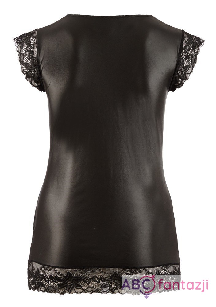 Sukienka z czarnego pobudzająca zmysły wetlooku XL