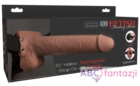 Uprząż strap-on z pustą protezą penisa i wibracjami 27,9 cm Fetish Fantasy Series Uprząż strap-on z pustą protezą penisa i wibracjami 27,9 cm Fetish Fantasy Series