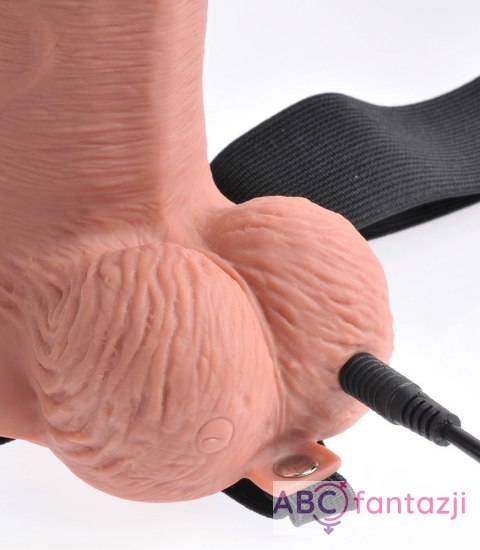 Uprząż strap-on z pustą protezą penisa i wibracjami 27,9 cm Fetish Fantasy Series Uprząż strap-on z pustą protezą penisa i wibracjami 27,9 cm Fetish Fantasy Series