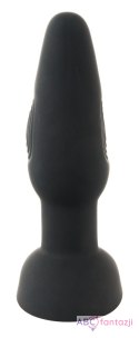 Korek analny silikonowy z wibracjami 14,9cm Black Velvets