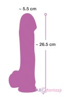 Dildo silikonowe z przyssawką Glow In The Dark 26,5 cm You2Toys