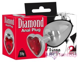 Korek analny aluminiowy Diamond Serce 9,4 cm You2Toys