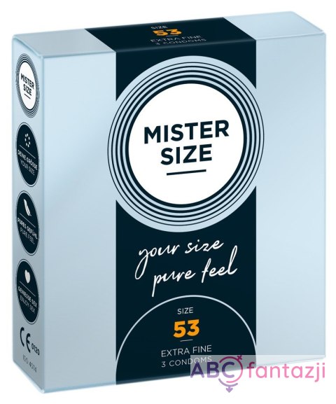 Prezerwatywy 53mm 3 szt. Mister Size Mister Size