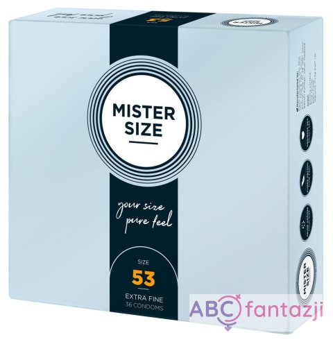 Prezerwatywy 53mm 36 szt. Mister Size Mister Size Prezerwatywy 53mm 36 szt. Mister Size Mister Size