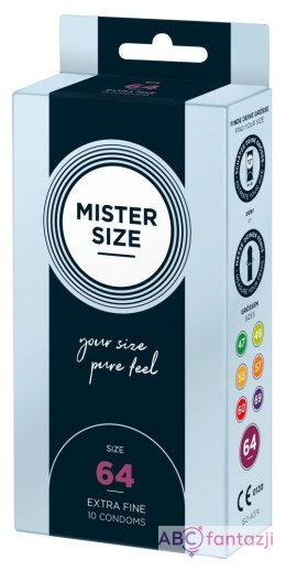 Prezerwatywy 64mm 10 szt. Mister Size Mister Size
