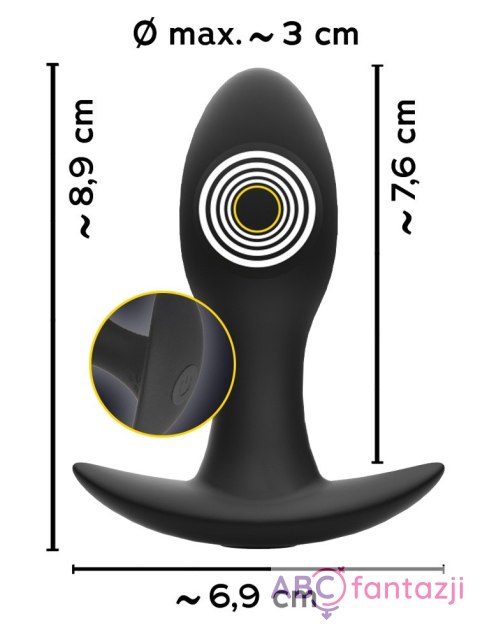 Korek analny z wibracjami 8,9 cm Anos Anos Korek analny z wibracjami 8,9 cm Anos Anos