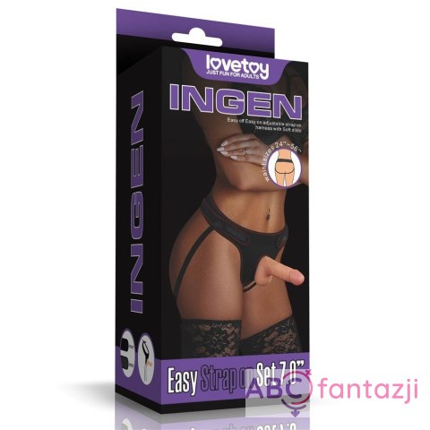 Strapon pełny damski z uprzężą Lovetoy Strapon pełny damski z uprzężą Lovetoy