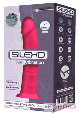 Dildo silikonowe z przyssawką z wibracjami 17,5cm Silexd Silexd