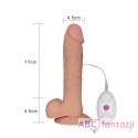 Dildo z przyssawką 22 cm Lovetoy prosty z wibracjami