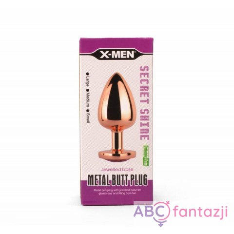 Korek analny Secret Shine 9,5cm X-MEN X-MEN Korek analny Secret Shine 9,5cm X-MEN X-MEN