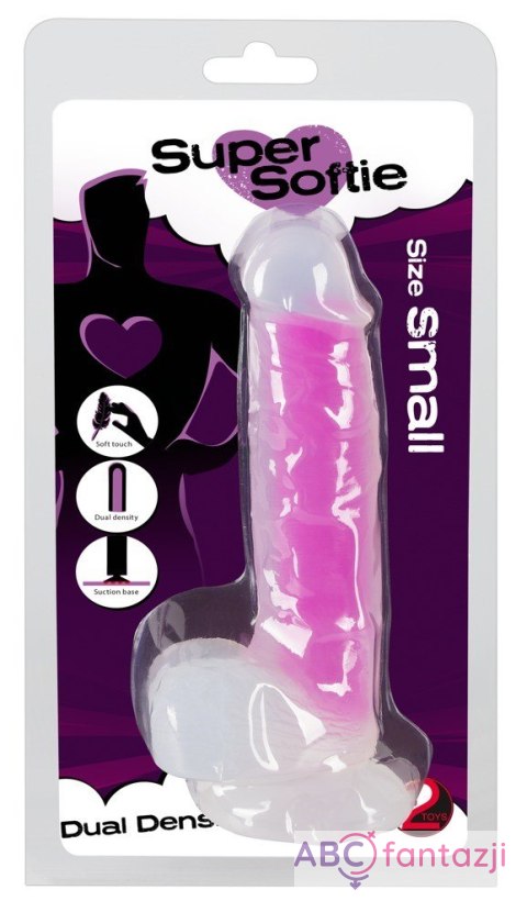 Dildo silikonowe z przyssawką Super Softie Dual Density 17,5 cm You2Toys