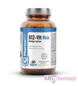 B12 Vit Max Methyl Active Metylokobalamina, Witamina B12 100 μg -60 kapsułek PharmoVit PharmoVit