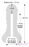 Przedłużka i masturbator nakładka 2w1 Nature Skin długość 22,1 cm