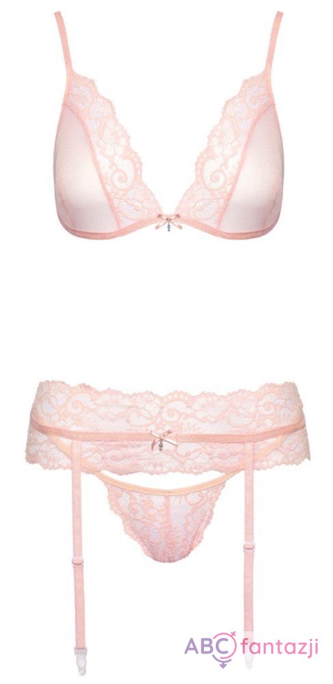 Komplet bielizny z pasem do pończoch Rosa L/XL Kissable Kissable Komplet bielizny z pasem do pończoch Rosa L/XL Kissable Kissable