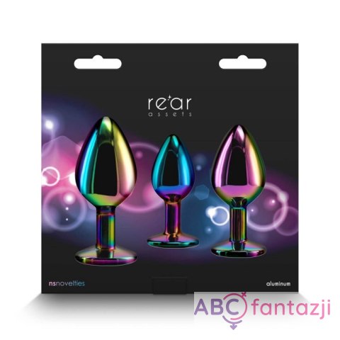 Korki analne Rear Assets Multicolor Rainbow Heart 3 szt. Nsnovelties Korki analne Rear Assets Multicolor Rainbow Heart 3 szt. Nsnovelties
