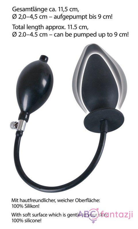 Korek analny silikonowy pompowany True Black 11,5 cm You2Toys Korek analny silikonowy pompowany True Black 11,5 cm You2Toys