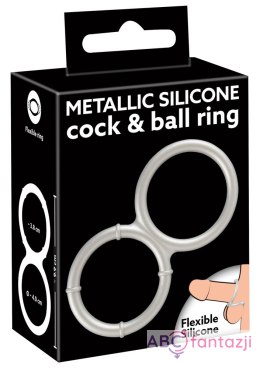 Pierścień na penisa i jądra silikonowy podwójny You2Toys