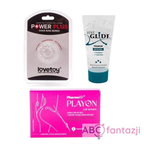 Zestaw pierścień na penisa śr. 1,6cm+ żel 20ml + gratis Lovetoy