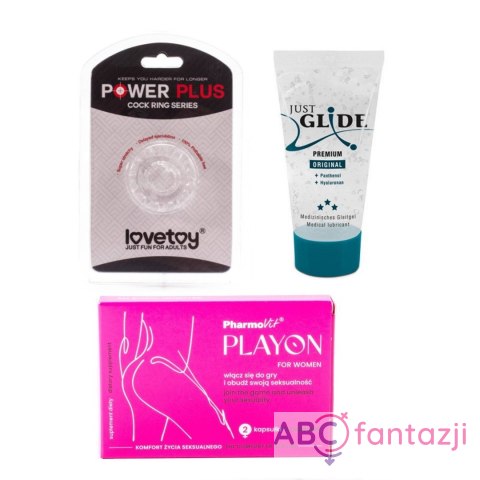 Zestaw pierścień na penisa śr. 1,6cm+ żel 20ml + gratis Lovetoy