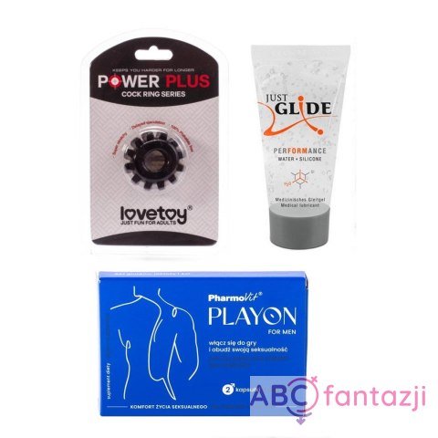 Zestaw pierścień na penisa śr. 1,6cm+ żel 20ml + gratis Lovetoy