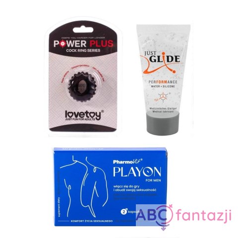 Zestaw pierścień na penisa śr. 1,7cm+ żel 20ml + gratis Lovetoy