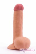 Dildo cyberskóra z przyssawką The Ultra Soft Dude 19,5 cm Lovetoy + lubrykant Just Glide 5 x 20 ml Lovetoy