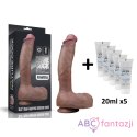 Dildo z przyssawką 27,5 cm Lovetoy + lubrykant Just Glide 5 x 20 ml Lovetoy