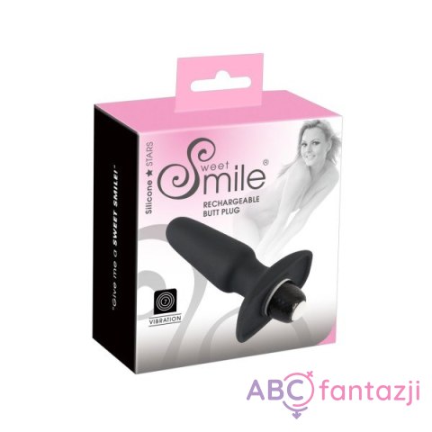 Korek analny silikonowy z wibracjami 10 cm Sweet Smile Sweet Smile Korek analny silikonowy z wibracjami 10 cm Sweet Smile Sweet Smile