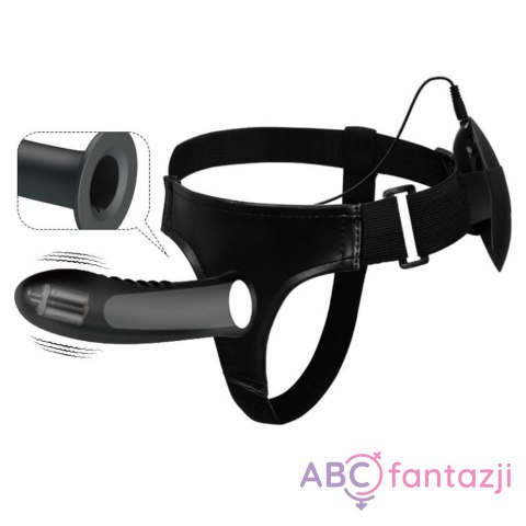 Silikonowy wibrator strap-on Myron Pretty Love 19 cm Silikonowy wibrator strap-on Myron Pretty Love 19 cm
