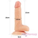 Dildo cyberskóra z przyssawką The Ultra Soft Dude 18 cm Lovetoy Lovetoy