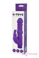 A-TOYS, Vibrator with clitoral stim, Silicone, Purple, 18 cm Toyfa