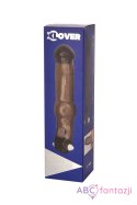 XToyFa XLover, Penis Sleeve, for increase in size with vibration, TPE, transparent black, 19.4 cm Toyfa