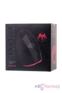 Erotist Magma; Rechargeable masturbator with heating, Silicone, Black, 12 cm Toyfa