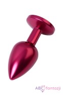 Red anal plug TOYFA Metal with a red colored gem Toyfa